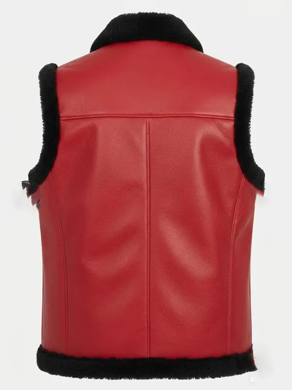 Men Goktoo Shearling Vest Back