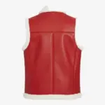 Men Goktoo Shearling White Vest Back