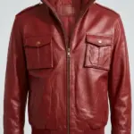 Lambskin Bomber Red Jacket