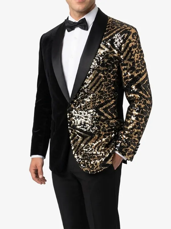Men Sequin Stage Blazer