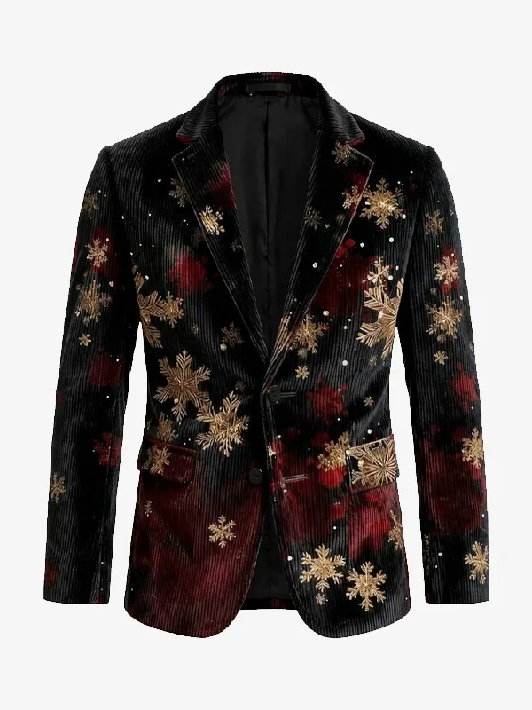 Men Lightweight Whimsical Ugly Black Blazer