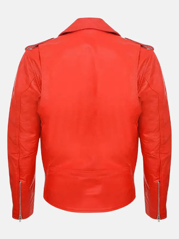 Men Outlaw Spirit Red Jacket Back