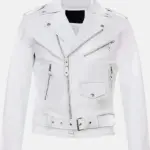 Men Outlaw Spirit Biker White Jacket