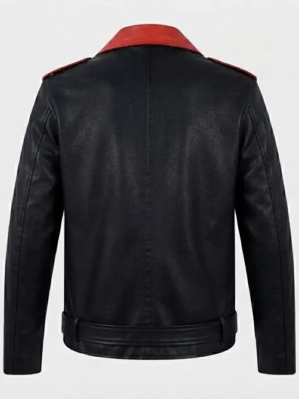 Men Outlaw Spirit Black Red Jacket Back