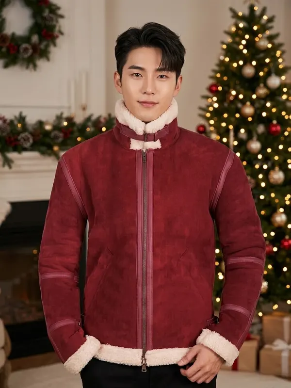 Men Ox and Bulls Christmas suede Jacket