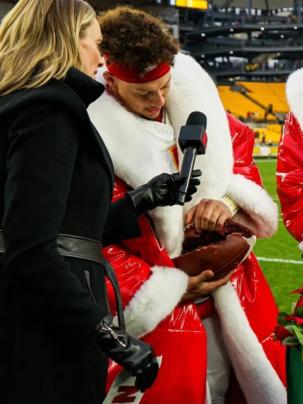 Men Patrick Mahomes Christmas Long Coat