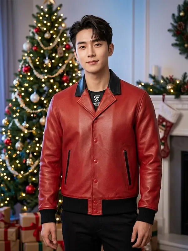 Men Red Christmas Holiday Jacket