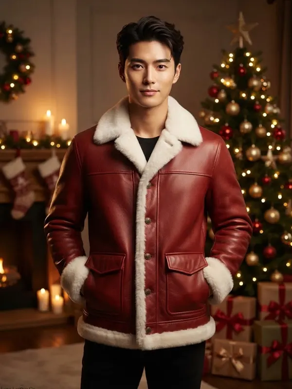 Mens Santa Leather Jacket