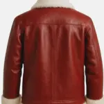 Men Santa Leather Jacket Back