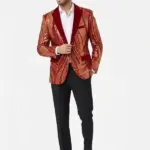 Men Sequin Christmas Holiday Blazer