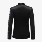 Men Sequin Leopard Stage Blazer Back