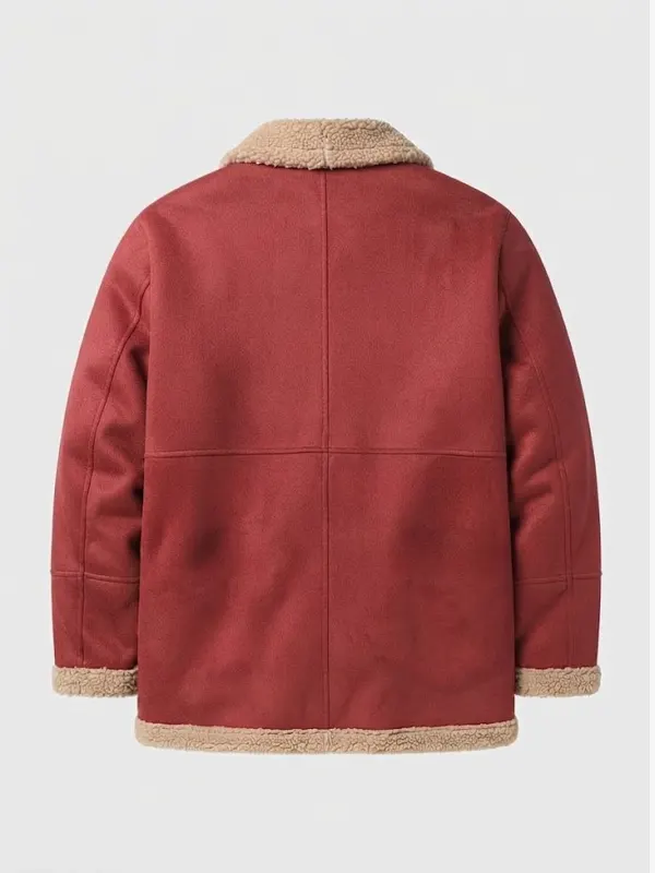 Men Shearling Christmas Jacket Back