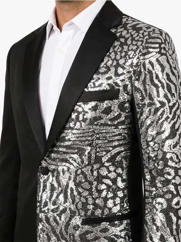 Men Sequin Stage Blazer