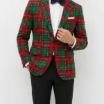 Mens Stamzod Christmas Plaid Blazer