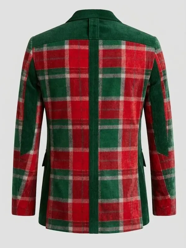 Men Christmas Corduroy Blazer Back