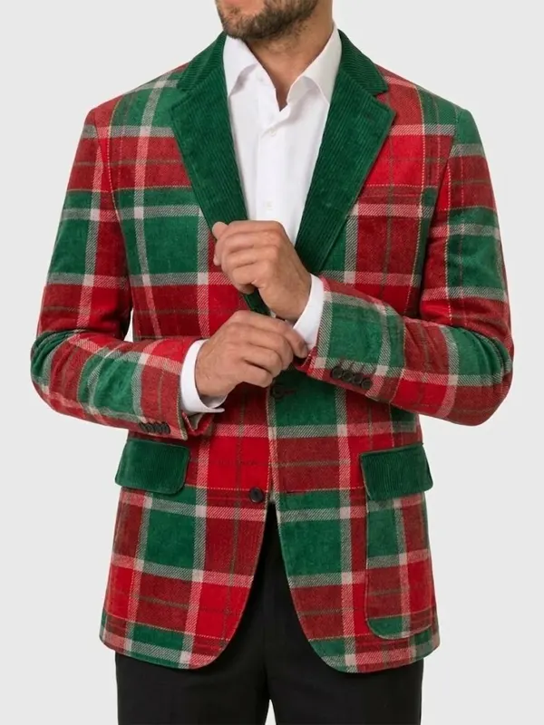 Mens Christmas Corduroy Blazer