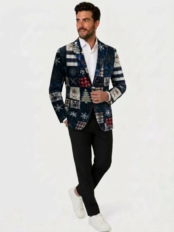 Men Vintage Kitschy Ugly Blazer