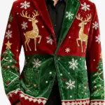 Mens Ugly Christmas deer blazer