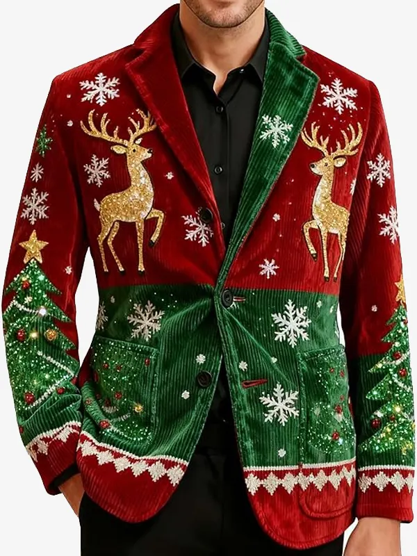 Mens Ugly Christmas deer blazer