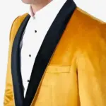 Mens Gold Velvet Dinner Blazer