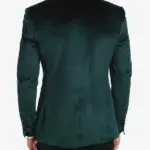 Mens Green Velvet Dinner Blazer Back