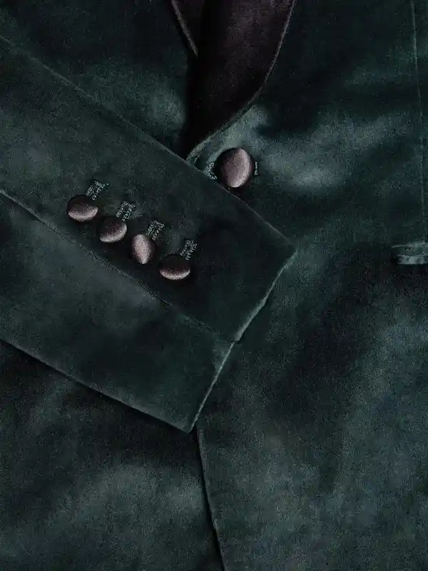 Mens Green Velvet Dinner Blazer