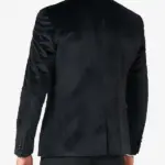 Mens Jet Black Dinner Blazer Back