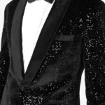 Mens Sequin Black Dinner Blazer