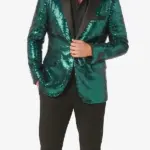 Men Sequin Green Dinner Blazer
