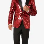 Sequin Red Dinner Blazer