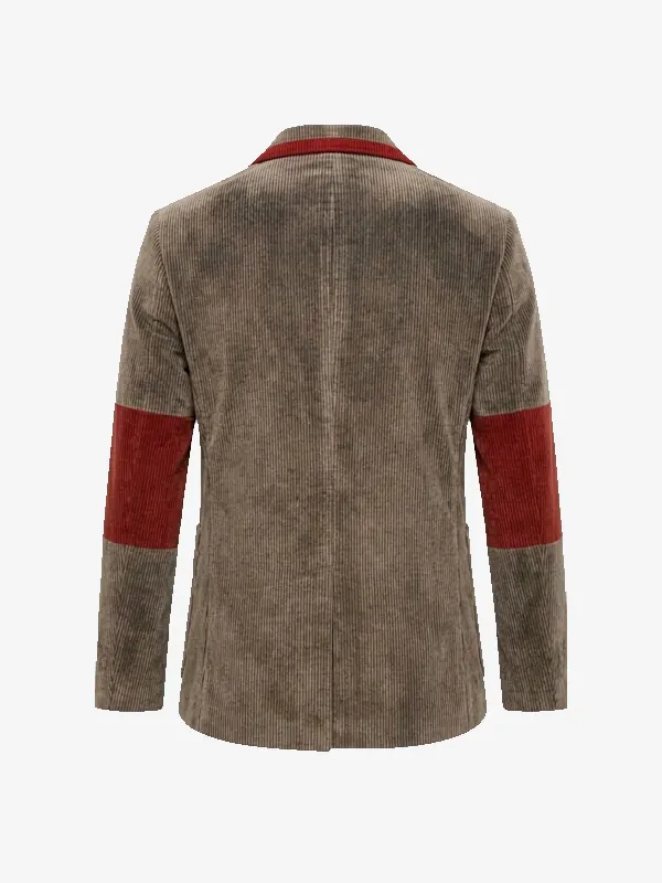 Tuxedo Tree Deer Corduroy Blazer Back