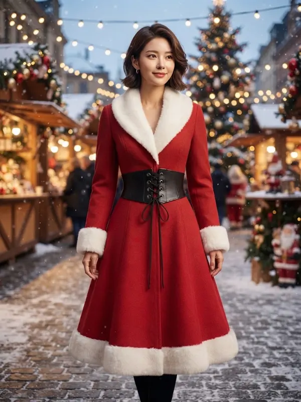 Mrs Claus Christmas Red Coat