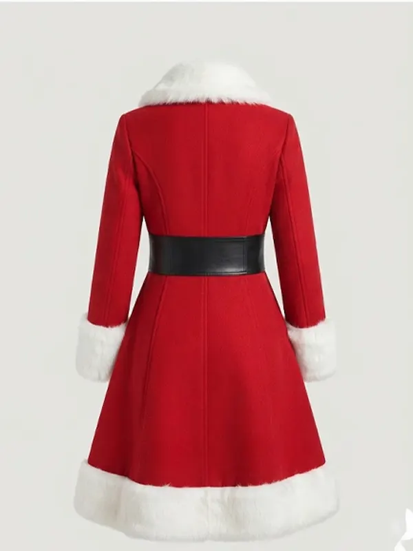 Mrs Claus Christmas Coat Back