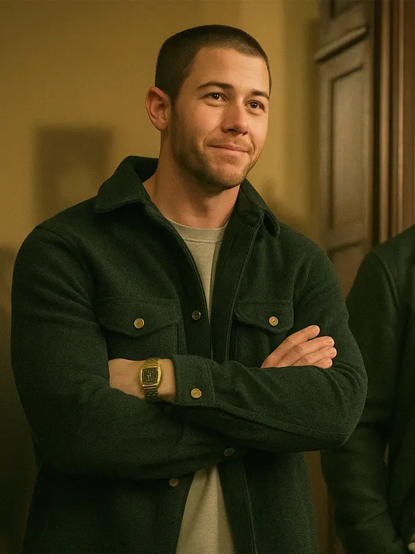 Nick Jonas A Very Jonas Christmas Green Jacket