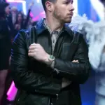 Nick Jonas A Very Jonas Christmas Movie Black Jacket