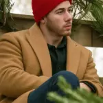 Nick Jonas A Very Jonas Christmas Movie brown Coat