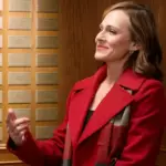 Nikki DeLoach A Grand Ole Opry Christmas red Coat