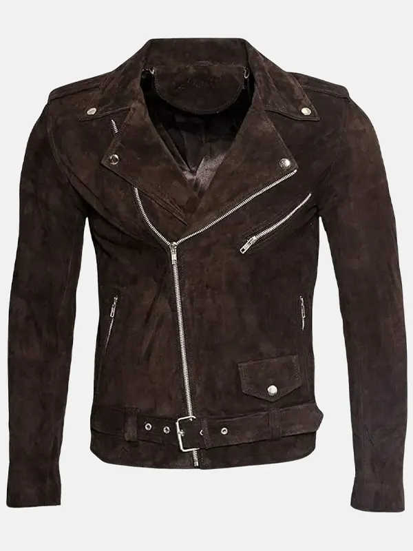 Outlaw Spirit Biker Leather Dark Brown Jacket