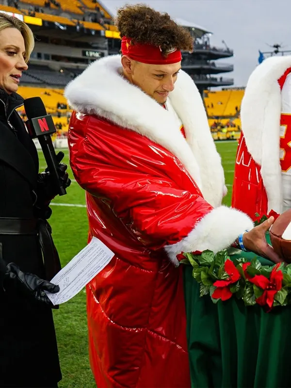 Patrick Mahomes Christmas Long Coat