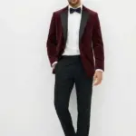 Mens Plum TuxedoBack Blazer