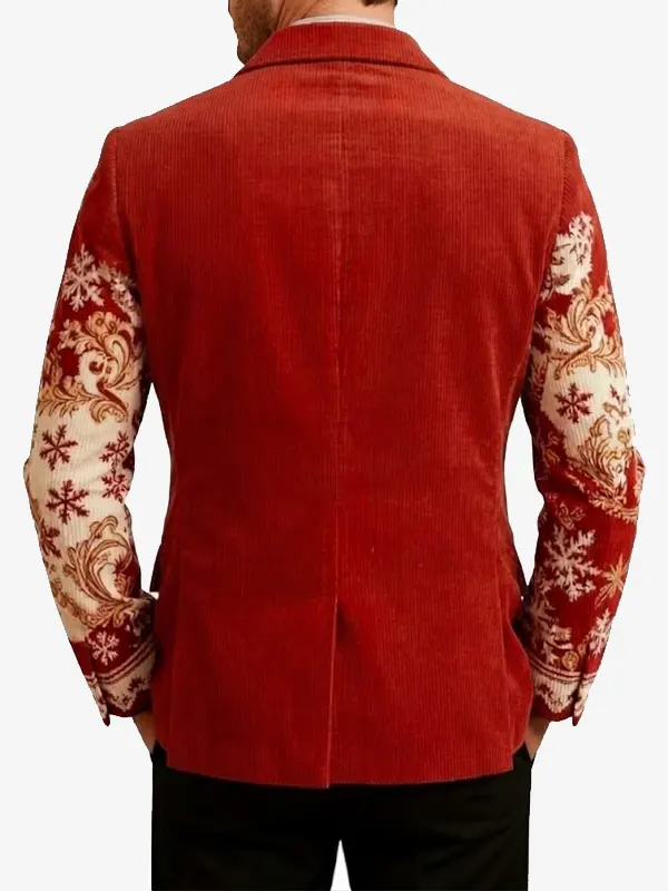 snowflake Corduroy Blazer Back