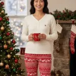 Red Reindeer Christmas Pyjama Set