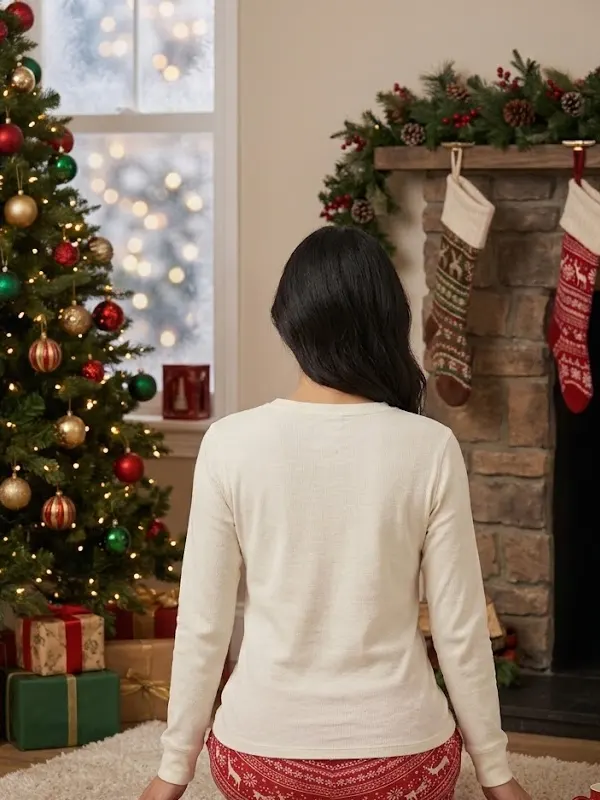 Red Reindeer Christmas Pyjama Set for women