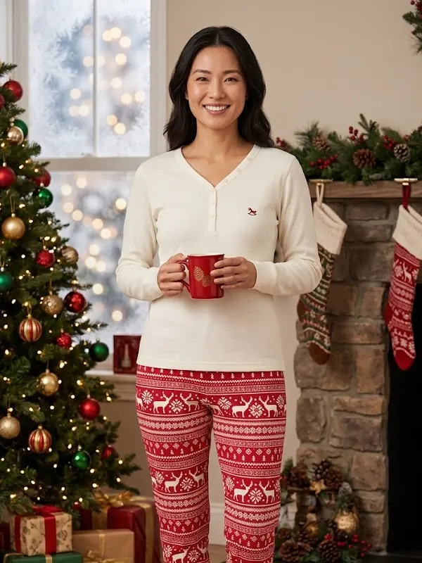 Red Reindeer Christmas Pyjama Set