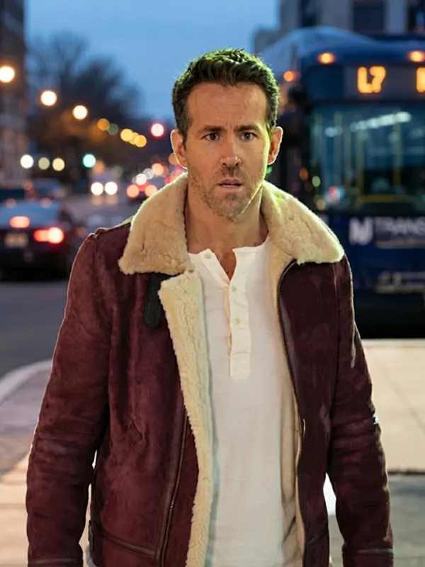 Ryan Reynolds Spirited Red Sheraling Jacket