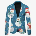 Santa Reindeer Snowflake Blazer