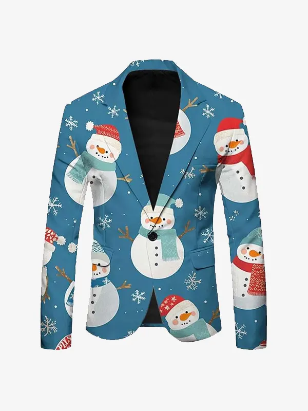 Santa Reindeer Snowflake Blazer