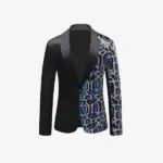 Men Sequin Leopard Stage Blazer