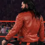 Seth Rollins Leather Red Jacket Back