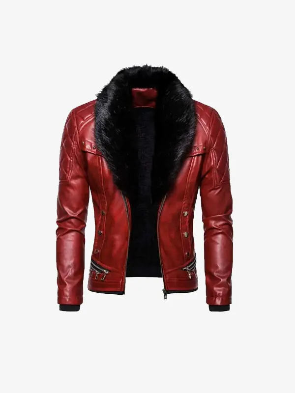 Seth Rollins Leather Red Jacket